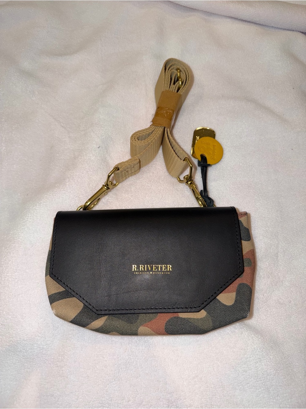 Black & Camouflage Crossbody Purse